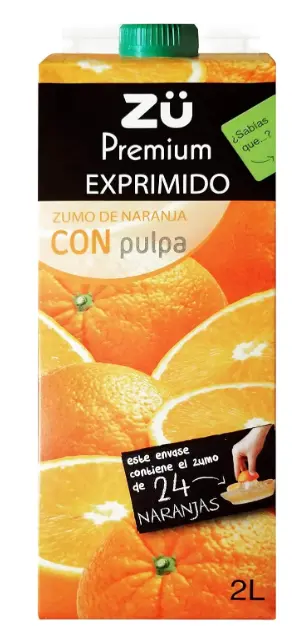 Zu スペイン産果肉入りストレートバレンシアオレンジジュース