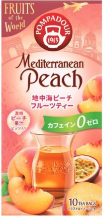 ポンパドール 　地中海ピーチ　10ティーバッグ