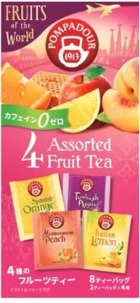 ポンパドール 4アソート　フルーツティー　8ティーバッグ