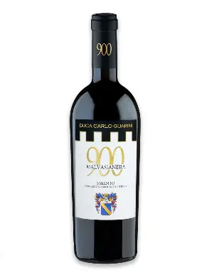 Duca Carlo Guarini 900 Malvasianera（900 マルヴァジーア・ネーラ）　マルヴァジーア・ネーラ100％　赤ワイン