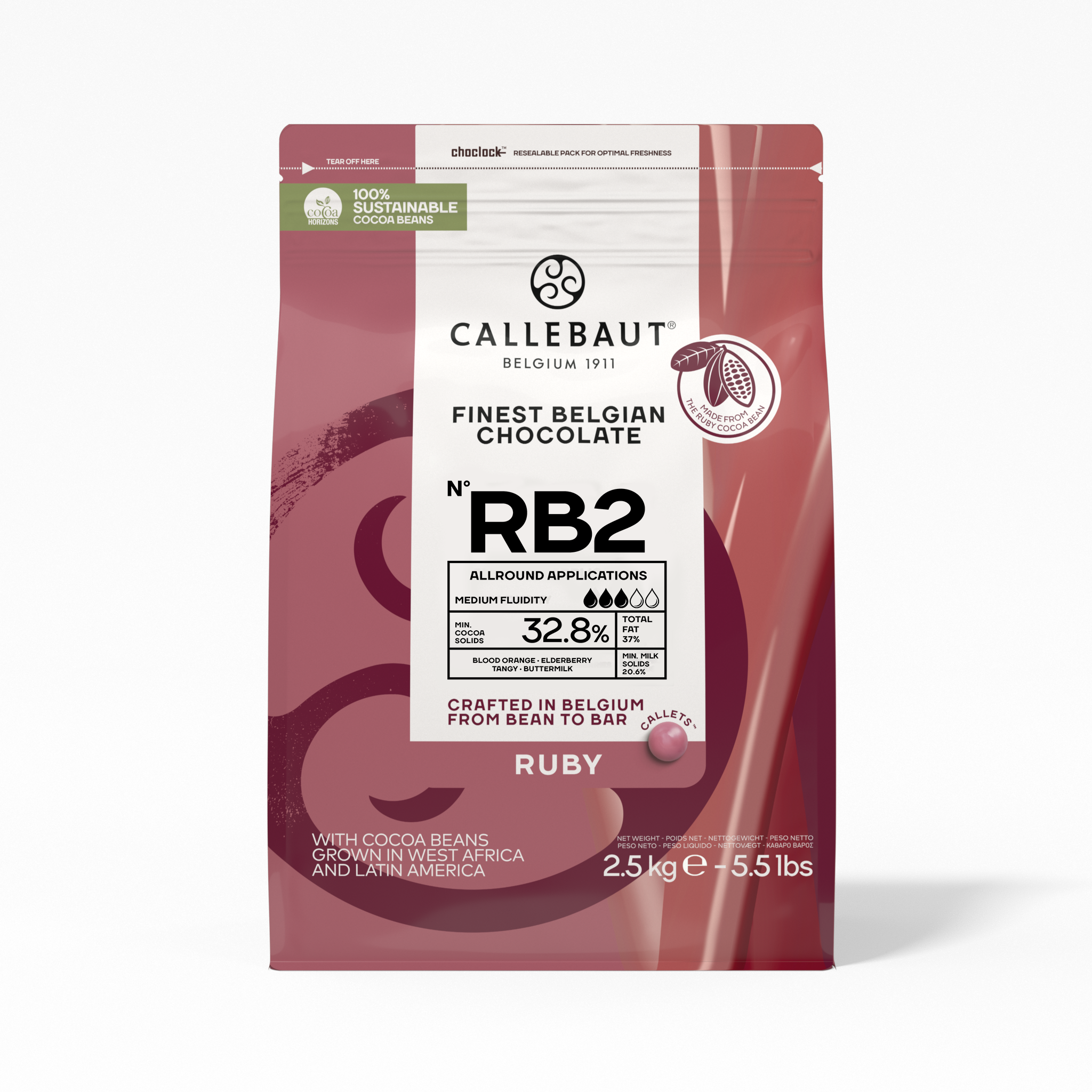CALLEBAUT RB2 ルビーチョコレート(カカオ分34%)