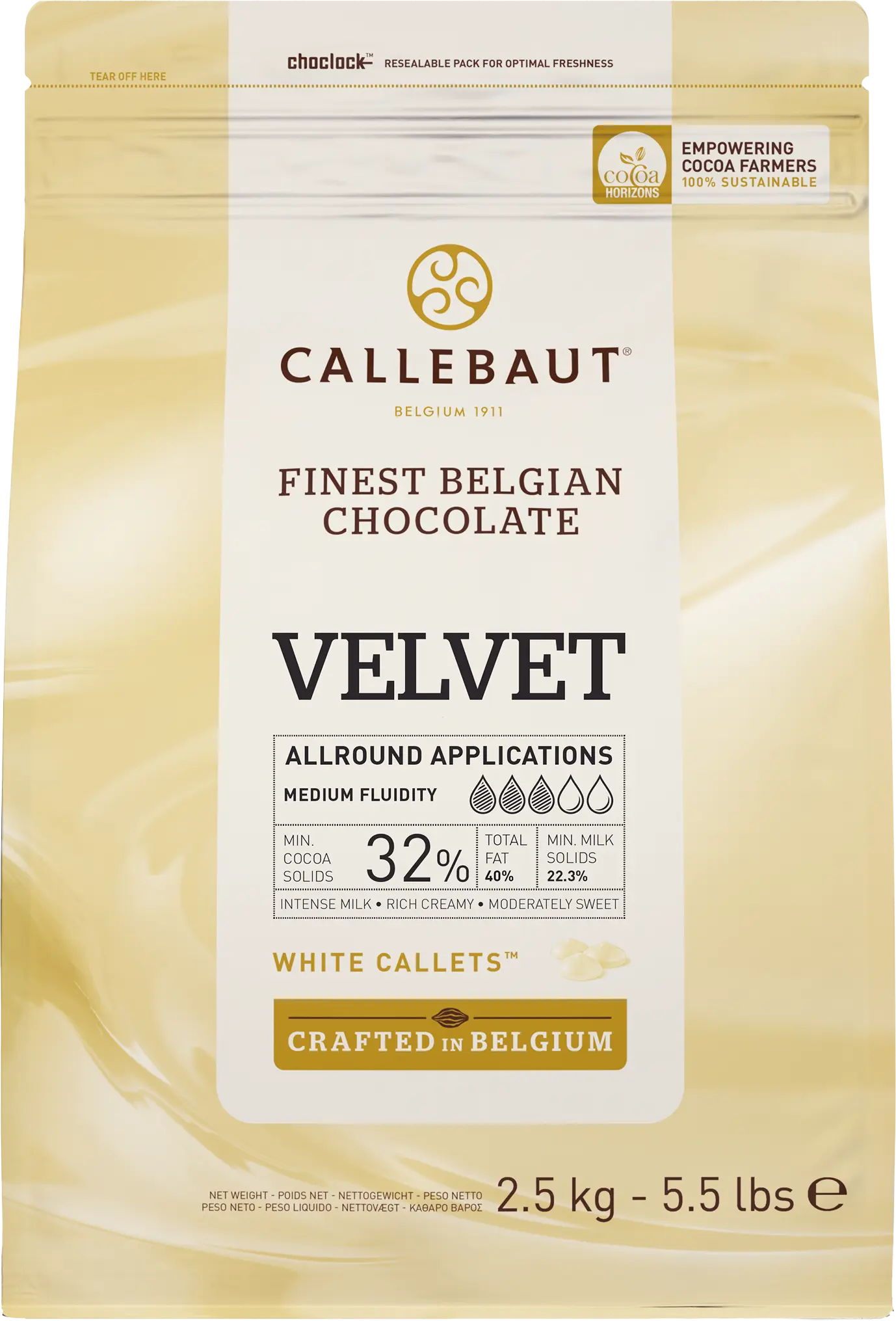CALLEBAUT VELVET W3 ホワイトチョコレート（カカオ分33.4％）