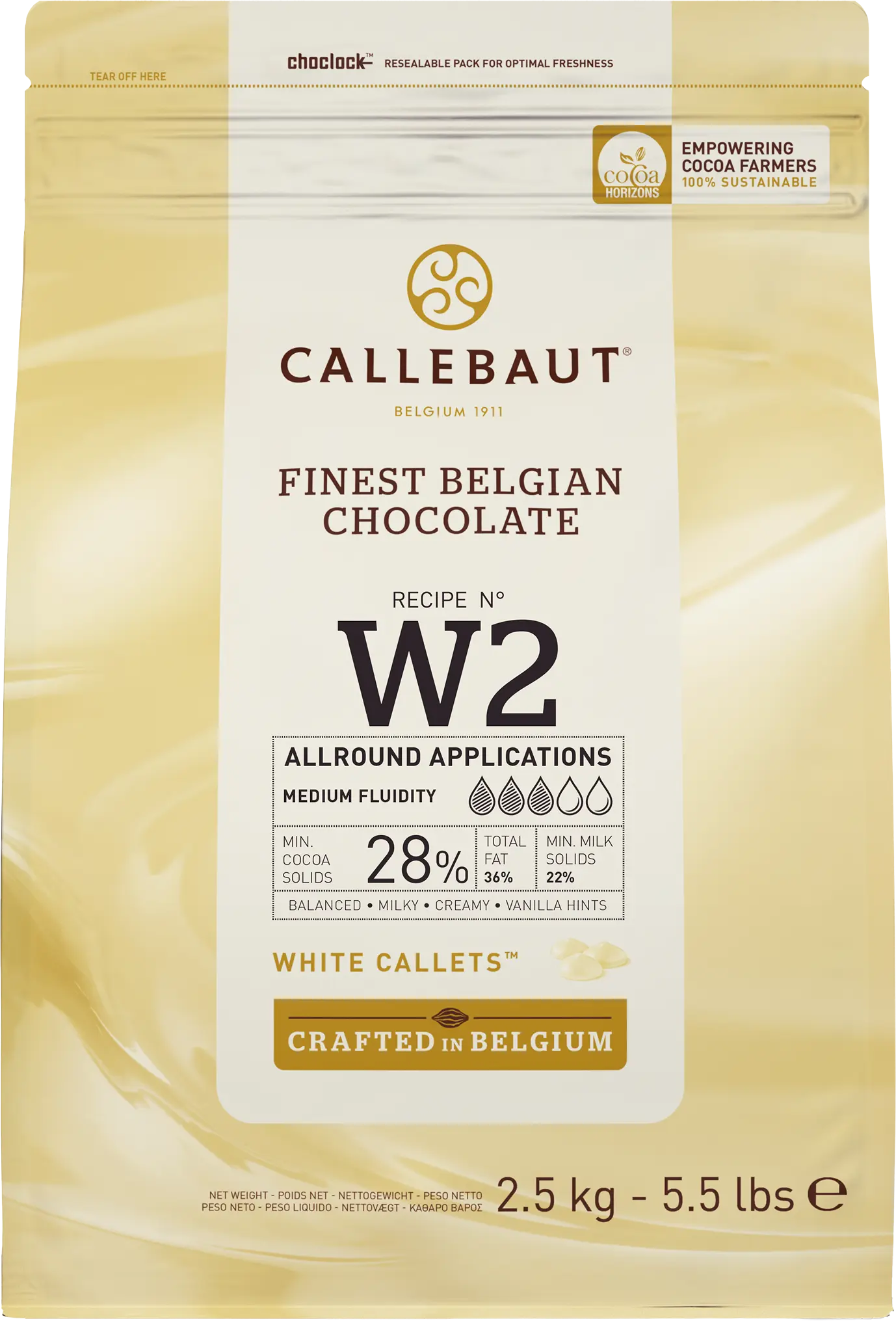 CALLEBAUT W2 ホワイトチョコレート（カカオ分29.3％）