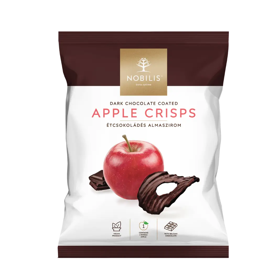 Nobilis Dark chocolate coated apple crisps_50 g
