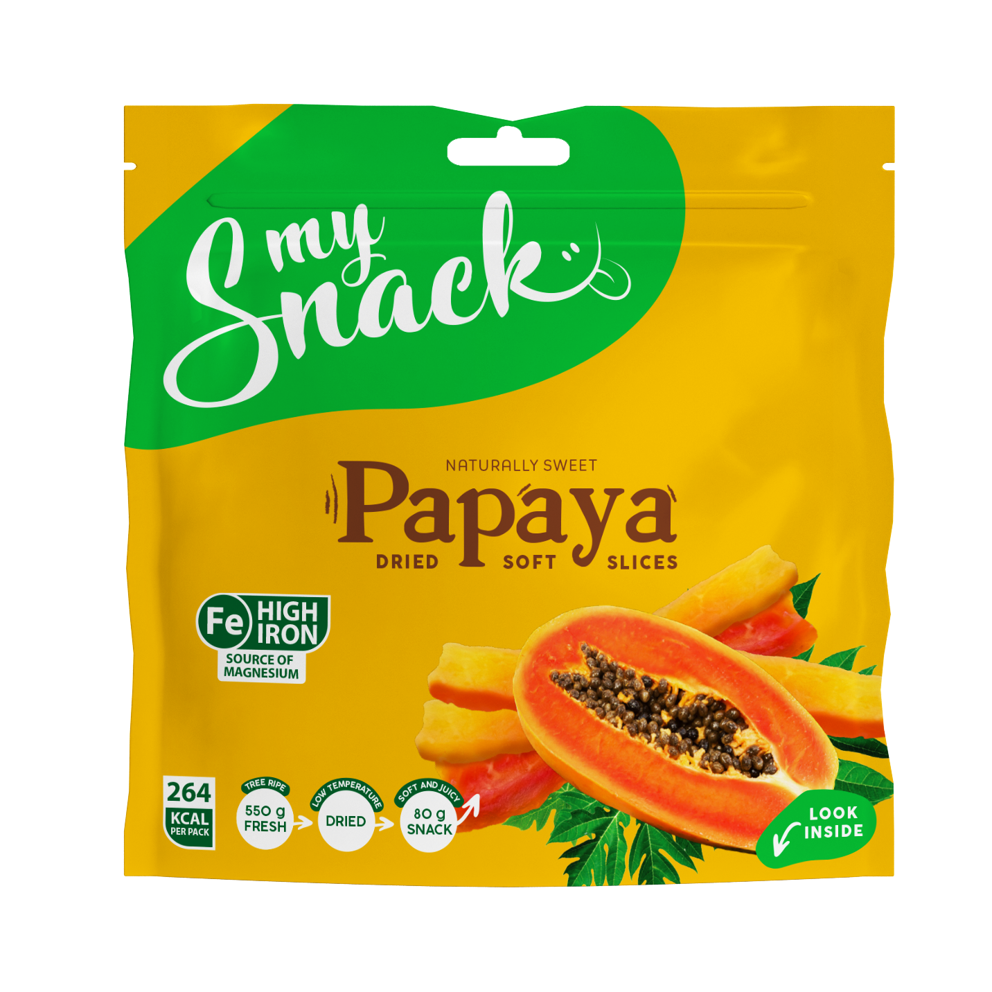 MySnack ソフトドライパパイヤ 80g
