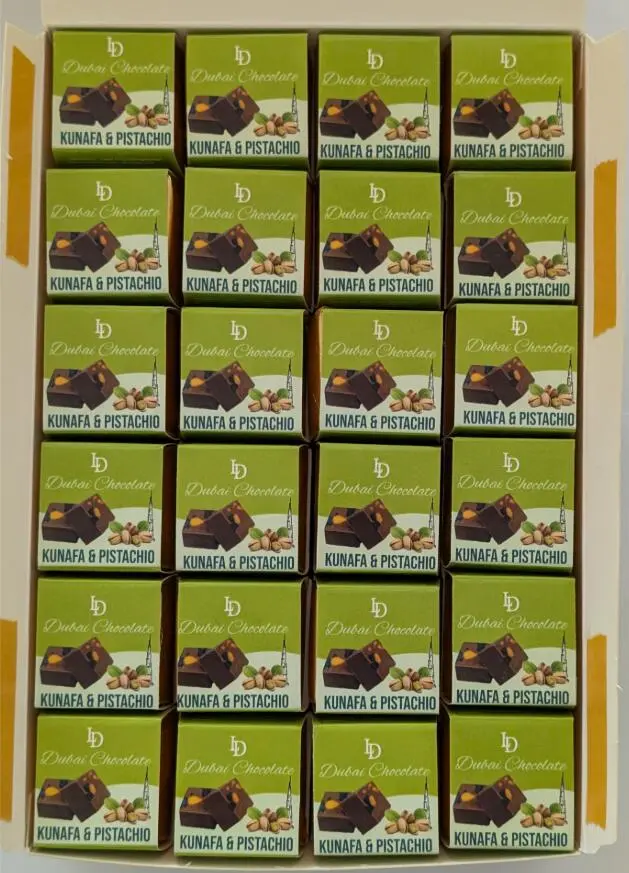 ドバイリッチチョコレート ピスタチオクナファーミルクチョコレートミニ22g×48個入