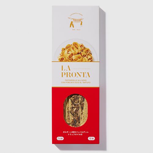 ラ・プロンタ ポルチー二茸のパッパルデッレ　トリュフオイル付 100g 