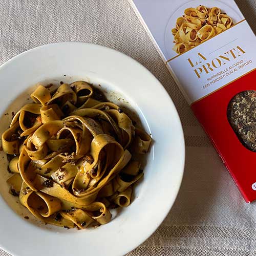 お湯に具材を入れるだけ。イタリア香る本格パスタをご自宅で簡単にお楽しみいただけます。