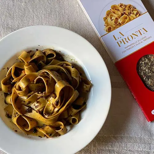 お湯に具材を入れるだけ。イタリア香る本格パスタをご自宅で簡単にお楽しみいただけます。